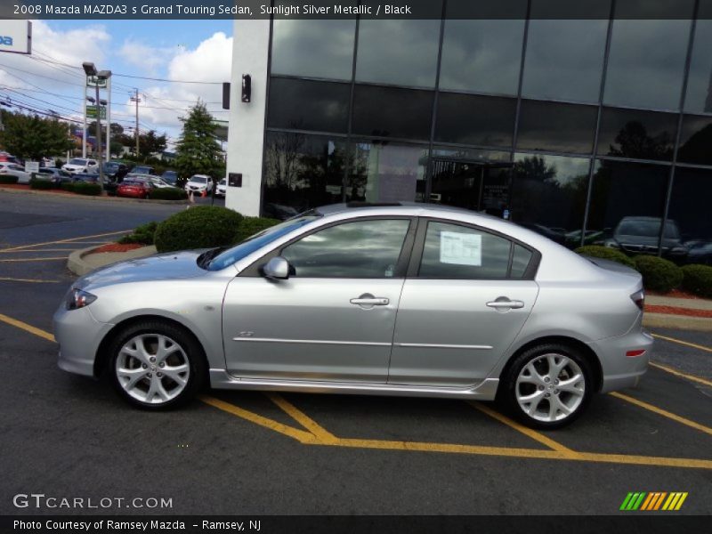 Sunlight Silver Metallic / Black 2008 Mazda MAZDA3 s Grand Touring Sedan