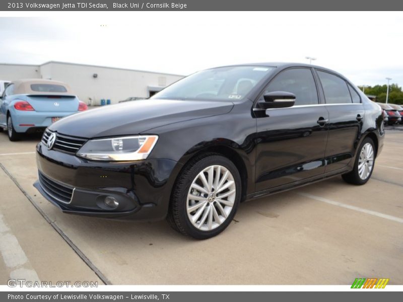 Black Uni / Cornsilk Beige 2013 Volkswagen Jetta TDI Sedan