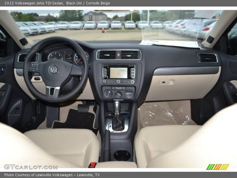 Black Uni / Cornsilk Beige 2013 Volkswagen Jetta TDI Sedan