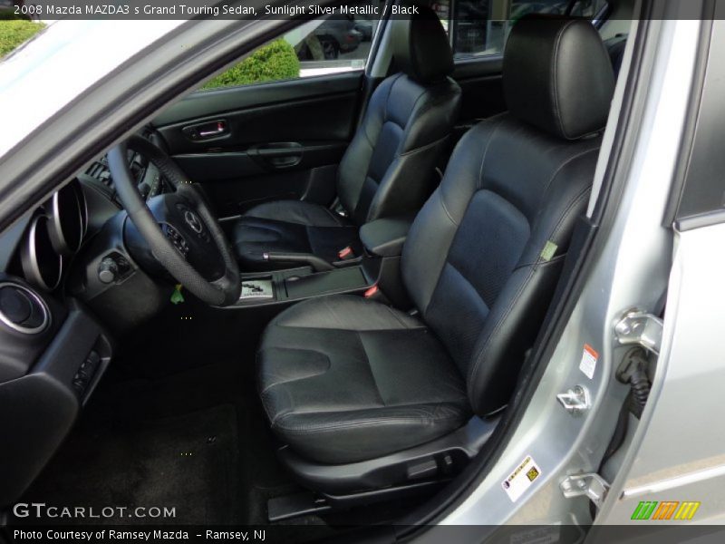 Sunlight Silver Metallic / Black 2008 Mazda MAZDA3 s Grand Touring Sedan