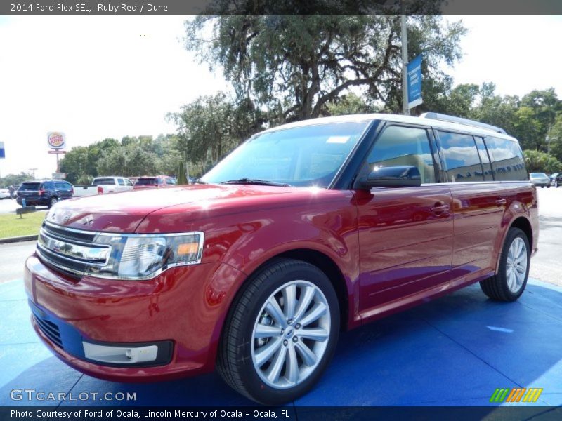 Ruby Red / Dune 2014 Ford Flex SEL