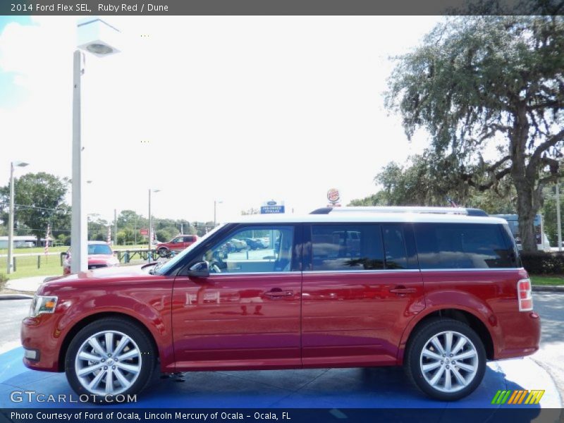 Ruby Red / Dune 2014 Ford Flex SEL