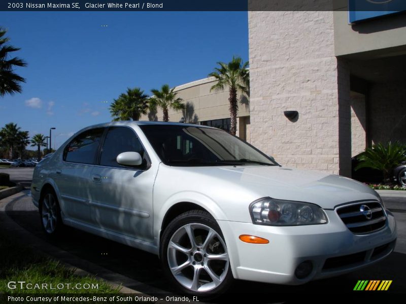 Glacier White Pearl / Blond 2003 Nissan Maxima SE