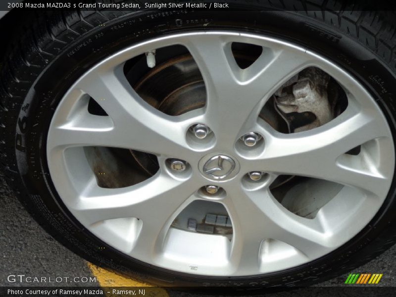 Sunlight Silver Metallic / Black 2008 Mazda MAZDA3 s Grand Touring Sedan