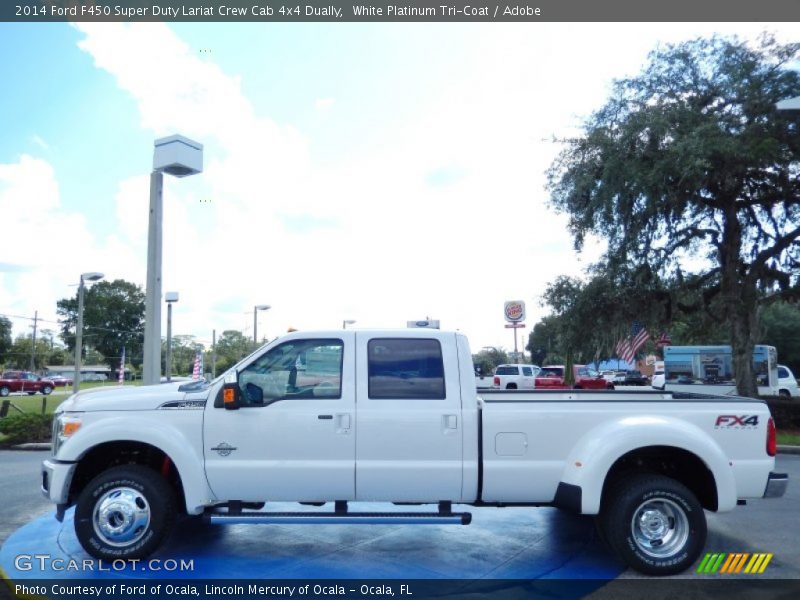  2014 F450 Super Duty Lariat Crew Cab 4x4 Dually White Platinum Tri-Coat