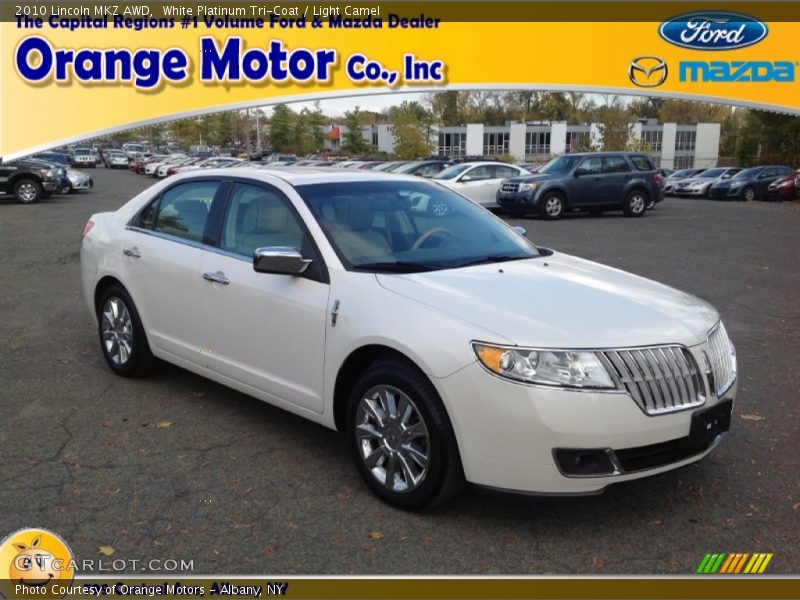 White Platinum Tri-Coat / Light Camel 2010 Lincoln MKZ AWD