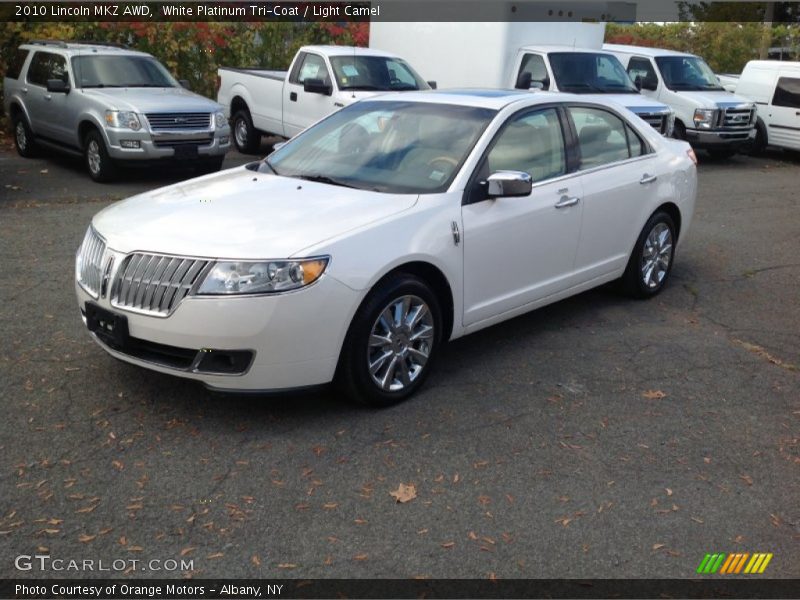 White Platinum Tri-Coat / Light Camel 2010 Lincoln MKZ AWD