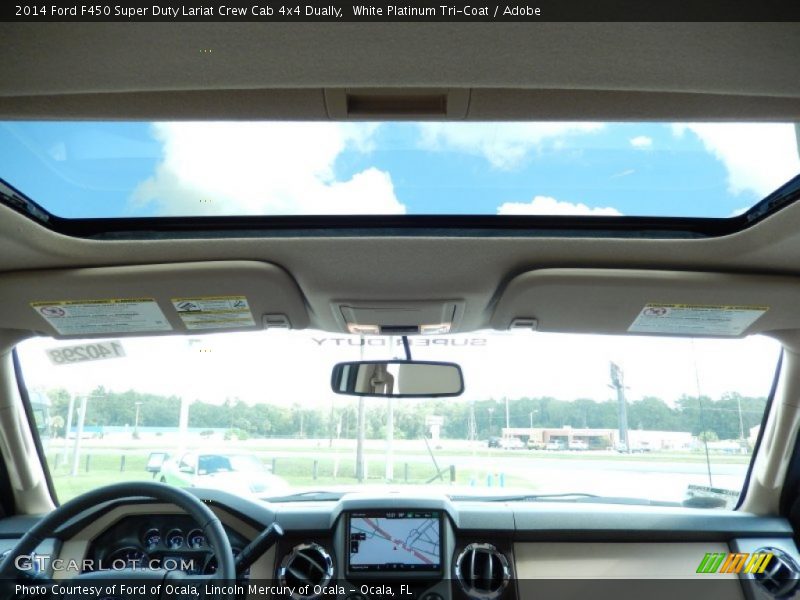 White Platinum Tri-Coat / Adobe 2014 Ford F450 Super Duty Lariat Crew Cab 4x4 Dually