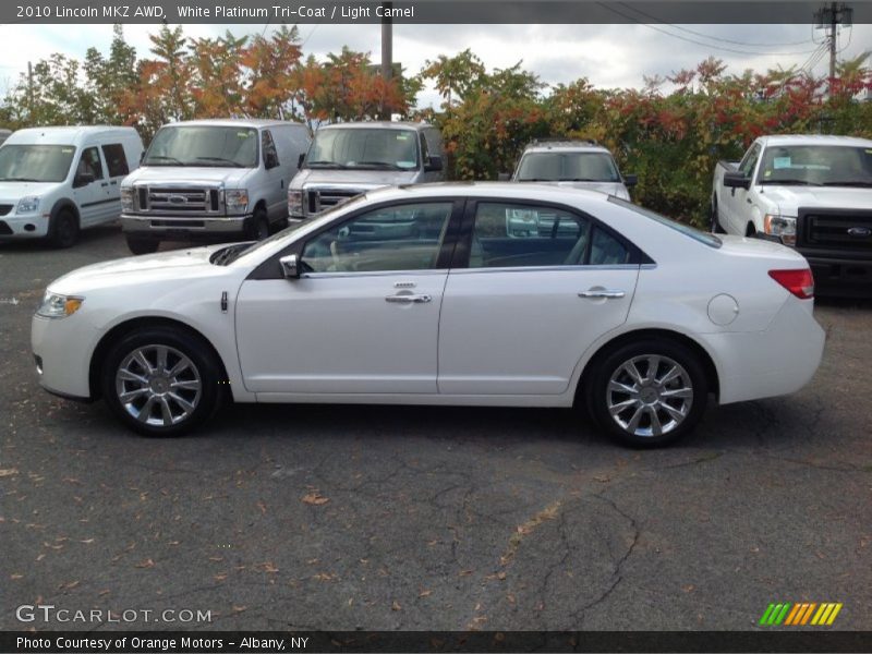 White Platinum Tri-Coat / Light Camel 2010 Lincoln MKZ AWD