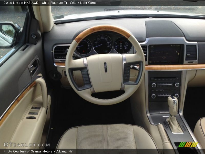 White Platinum Tri-Coat / Light Camel 2010 Lincoln MKZ AWD