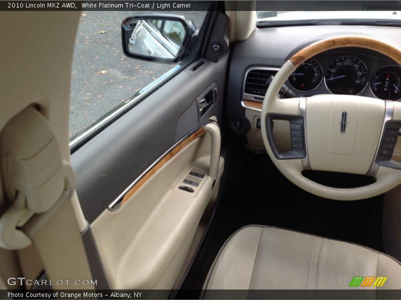 White Platinum Tri-Coat / Light Camel 2010 Lincoln MKZ AWD