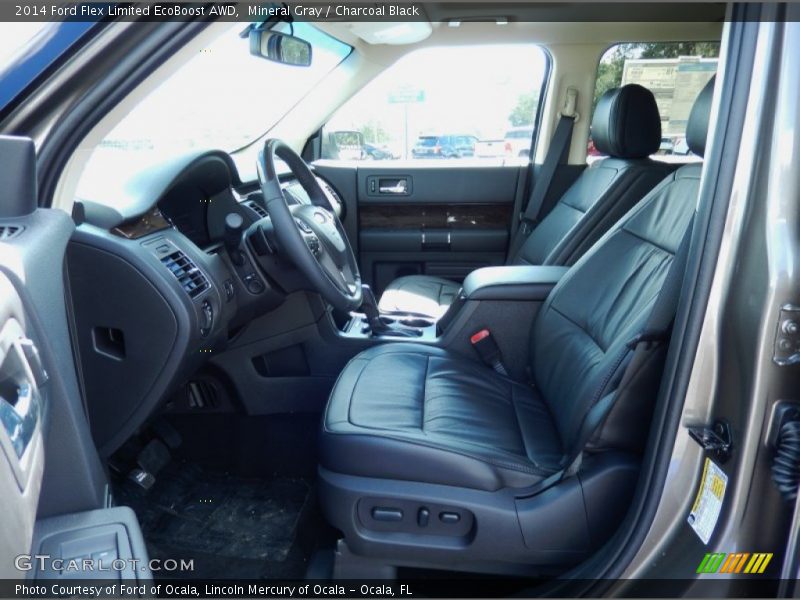 Mineral Gray / Charcoal Black 2014 Ford Flex Limited EcoBoost AWD