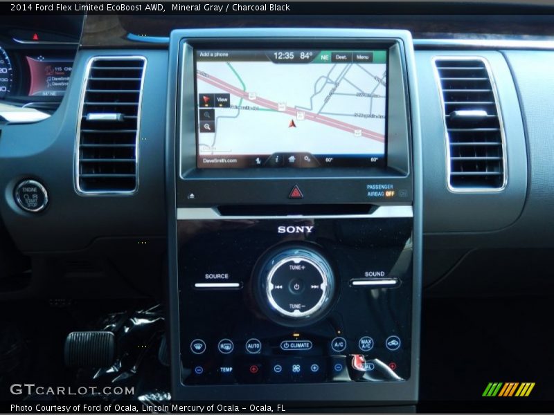 Mineral Gray / Charcoal Black 2014 Ford Flex Limited EcoBoost AWD