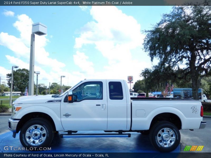  2014 F350 Super Duty Lariat SuperCab 4x4 White Platinum Tri-Coat
