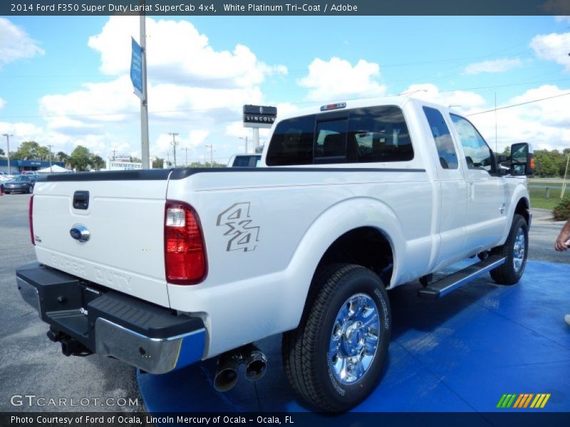  2014 F350 Super Duty Lariat SuperCab 4x4 White Platinum Tri-Coat