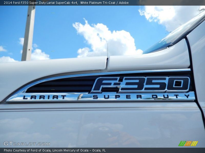 White Platinum Tri-Coat / Adobe 2014 Ford F350 Super Duty Lariat SuperCab 4x4