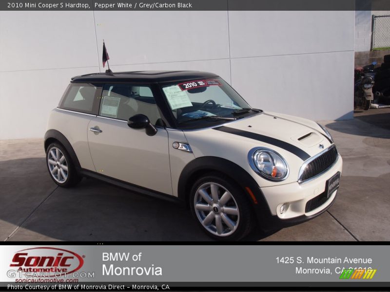 Pepper White / Grey/Carbon Black 2010 Mini Cooper S Hardtop