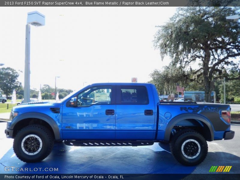 Blue Flame Metallic / Raptor Black Leather/Cloth 2013 Ford F150 SVT Raptor SuperCrew 4x4