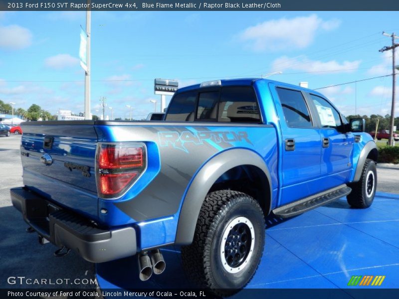 Blue Flame Metallic / Raptor Black Leather/Cloth 2013 Ford F150 SVT Raptor SuperCrew 4x4