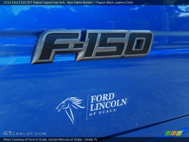 Blue Flame Metallic / Raptor Black Leather/Cloth 2013 Ford F150 SVT Raptor SuperCrew 4x4