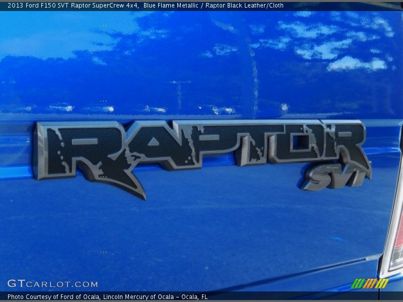 Blue Flame Metallic / Raptor Black Leather/Cloth 2013 Ford F150 SVT Raptor SuperCrew 4x4