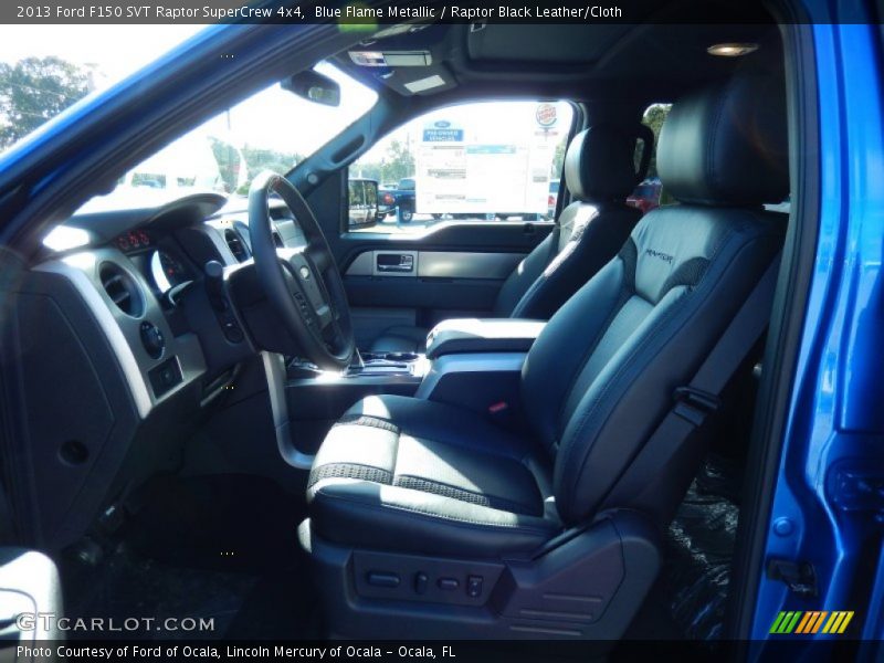 Blue Flame Metallic / Raptor Black Leather/Cloth 2013 Ford F150 SVT Raptor SuperCrew 4x4
