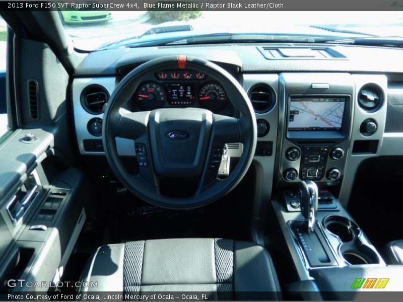 Blue Flame Metallic / Raptor Black Leather/Cloth 2013 Ford F150 SVT Raptor SuperCrew 4x4