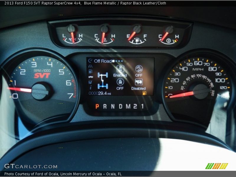 Blue Flame Metallic / Raptor Black Leather/Cloth 2013 Ford F150 SVT Raptor SuperCrew 4x4