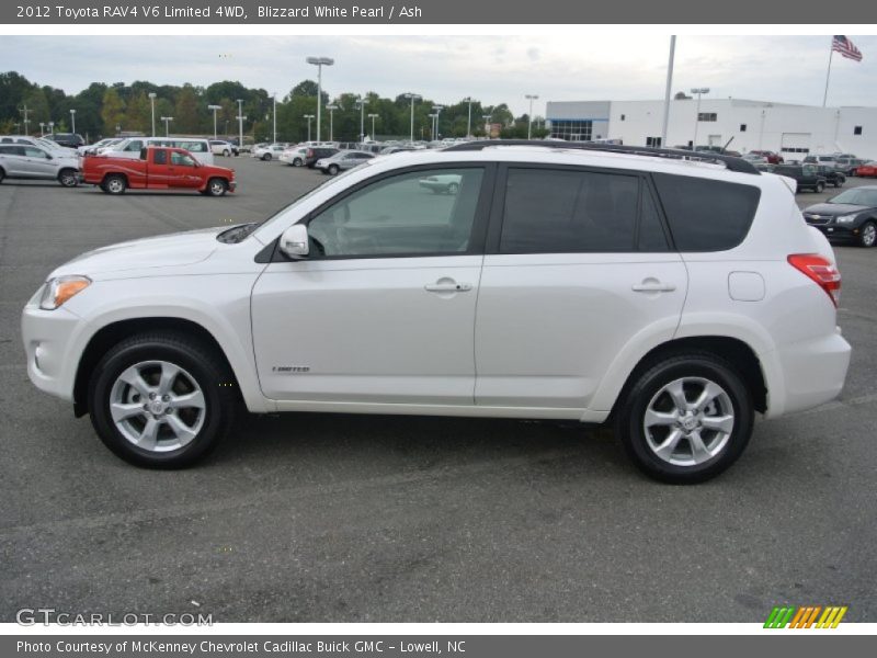Blizzard White Pearl / Ash 2012 Toyota RAV4 V6 Limited 4WD
