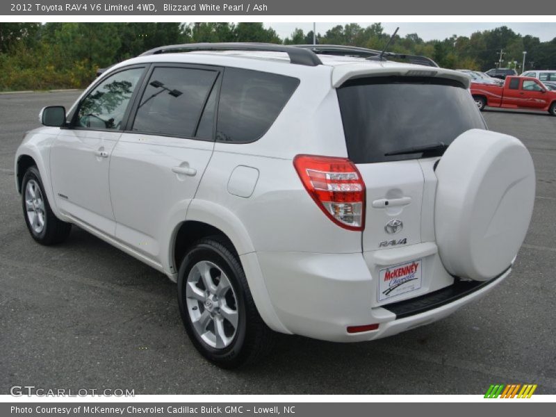 Blizzard White Pearl / Ash 2012 Toyota RAV4 V6 Limited 4WD