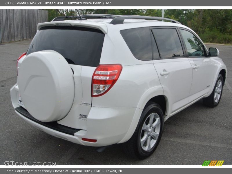 Blizzard White Pearl / Ash 2012 Toyota RAV4 V6 Limited 4WD