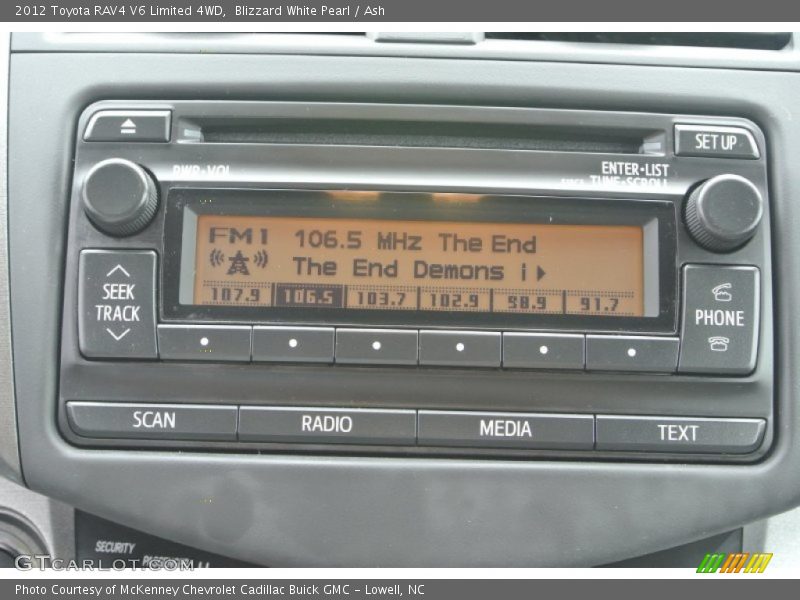 Blizzard White Pearl / Ash 2012 Toyota RAV4 V6 Limited 4WD