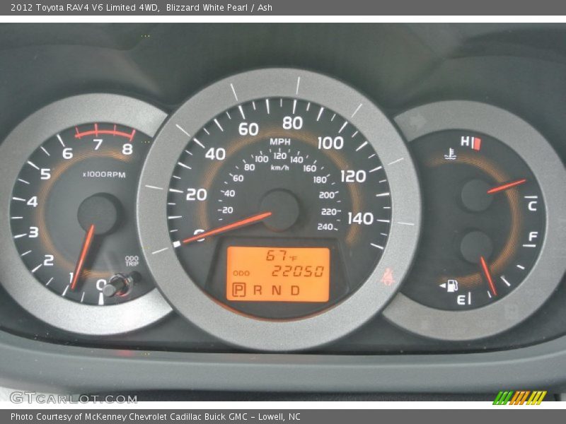 Blizzard White Pearl / Ash 2012 Toyota RAV4 V6 Limited 4WD