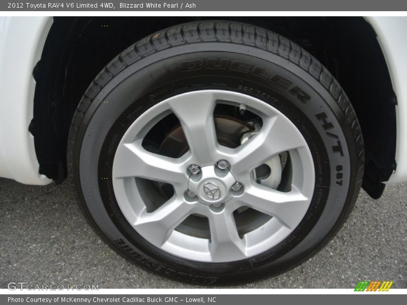 Blizzard White Pearl / Ash 2012 Toyota RAV4 V6 Limited 4WD