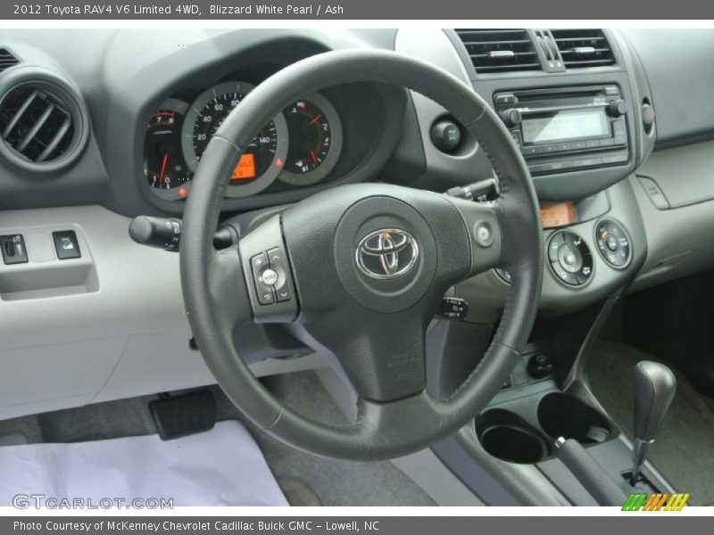 Blizzard White Pearl / Ash 2012 Toyota RAV4 V6 Limited 4WD