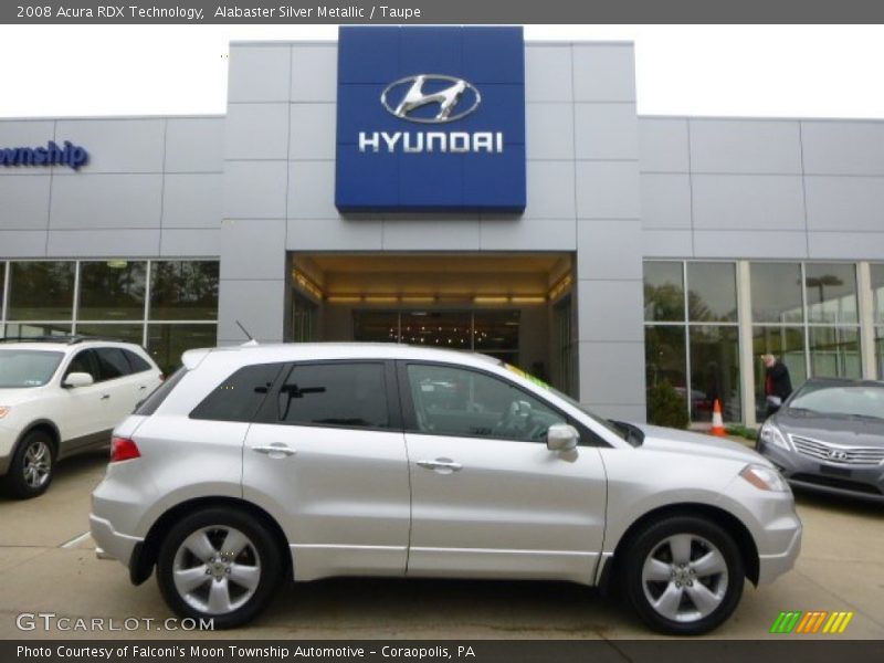 Alabaster Silver Metallic / Taupe 2008 Acura RDX Technology