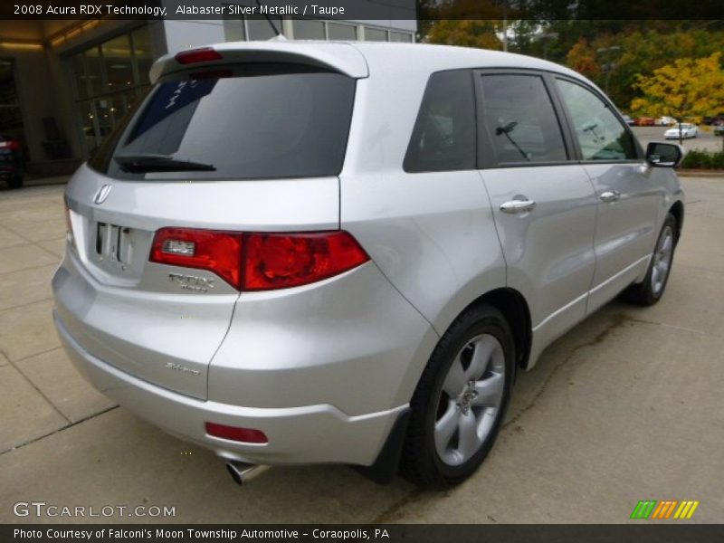 Alabaster Silver Metallic / Taupe 2008 Acura RDX Technology