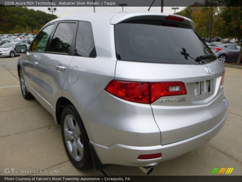 Alabaster Silver Metallic / Taupe 2008 Acura RDX Technology