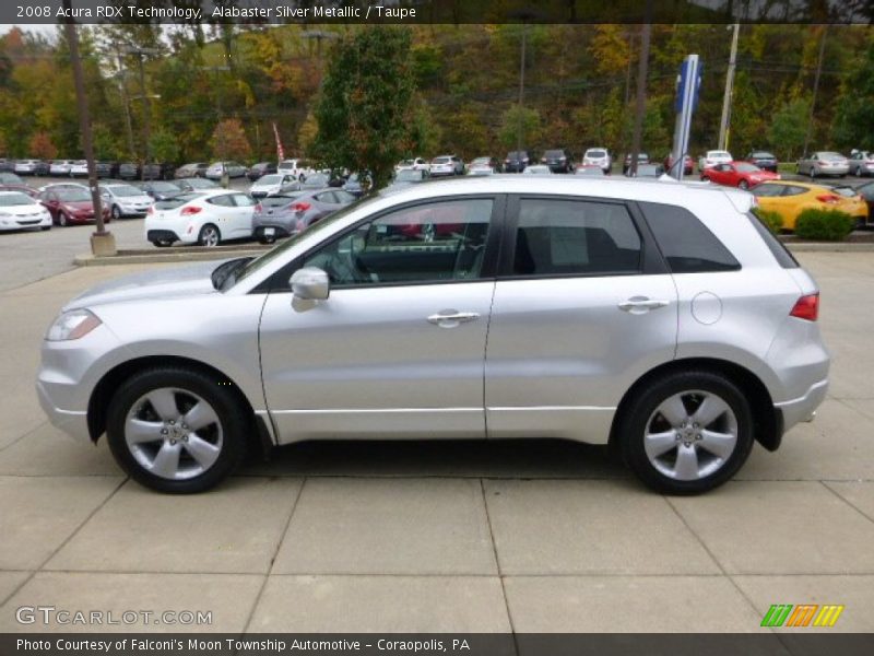 Alabaster Silver Metallic / Taupe 2008 Acura RDX Technology