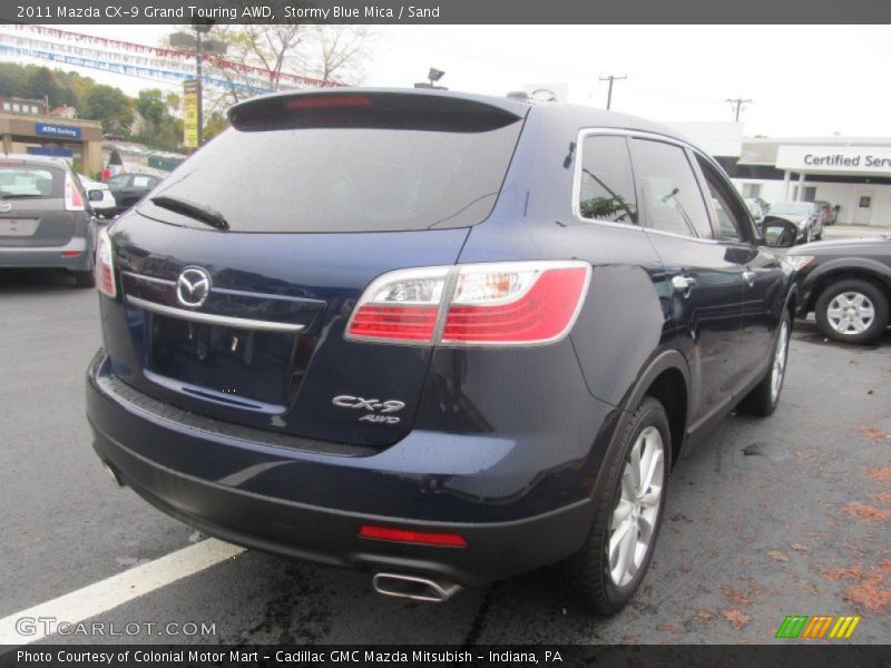 Stormy Blue Mica / Sand 2011 Mazda CX-9 Grand Touring AWD