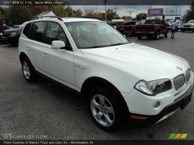 Alpine White / Black 2007 BMW X3 3.0si