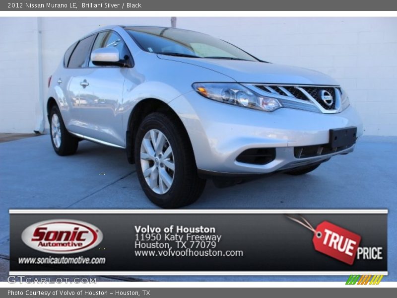 Brilliant Silver / Black 2012 Nissan Murano LE
