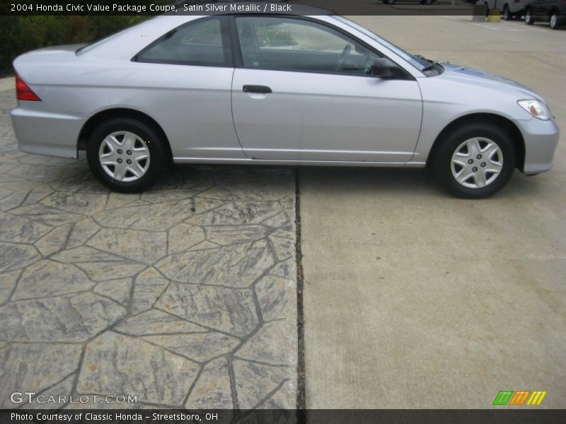 Satin Silver Metallic / Black 2004 Honda Civic Value Package Coupe