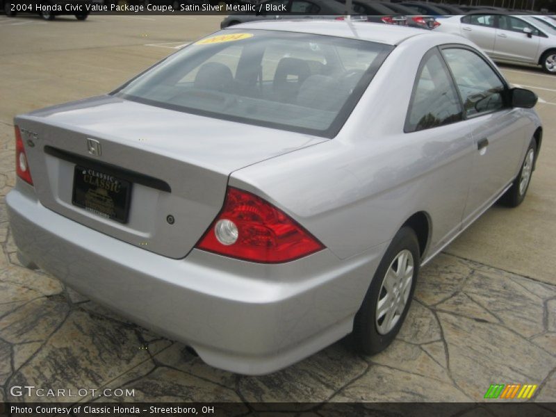 Satin Silver Metallic / Black 2004 Honda Civic Value Package Coupe