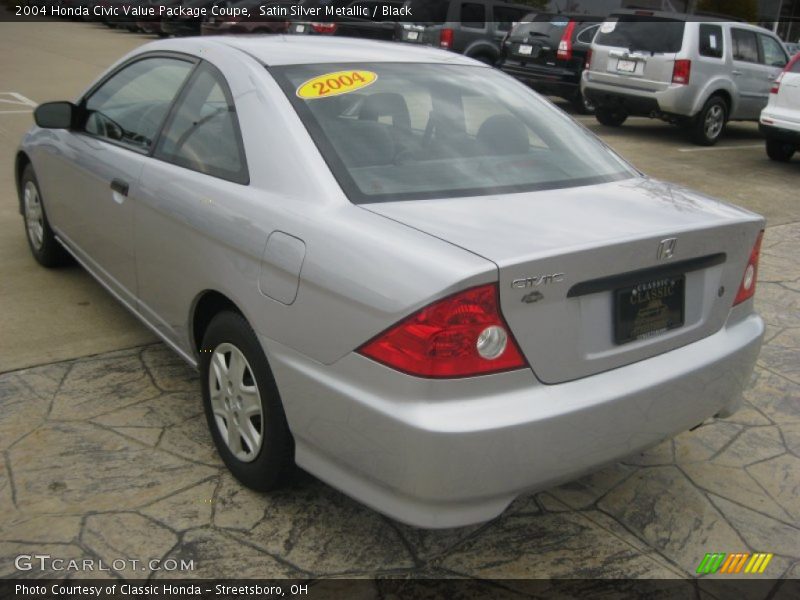 Satin Silver Metallic / Black 2004 Honda Civic Value Package Coupe