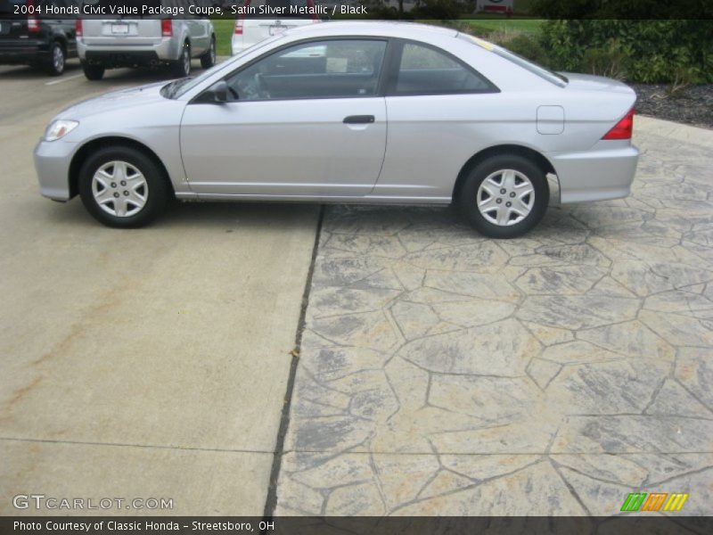 Satin Silver Metallic / Black 2004 Honda Civic Value Package Coupe