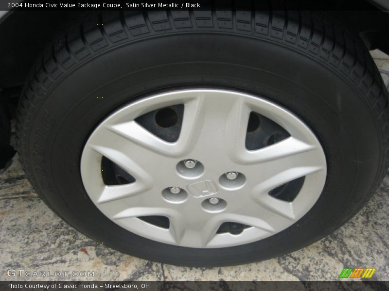 Satin Silver Metallic / Black 2004 Honda Civic Value Package Coupe