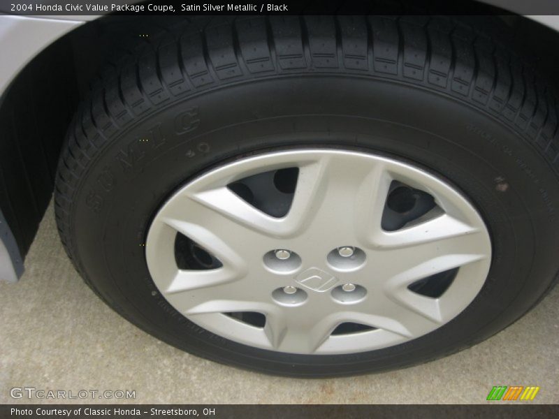 Satin Silver Metallic / Black 2004 Honda Civic Value Package Coupe