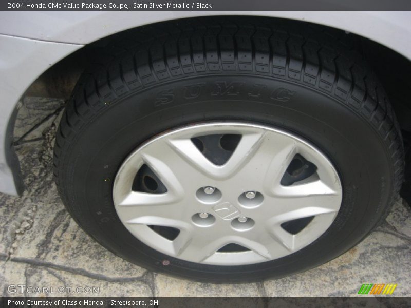 Satin Silver Metallic / Black 2004 Honda Civic Value Package Coupe