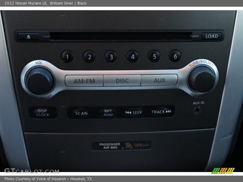 Brilliant Silver / Black 2012 Nissan Murano LE